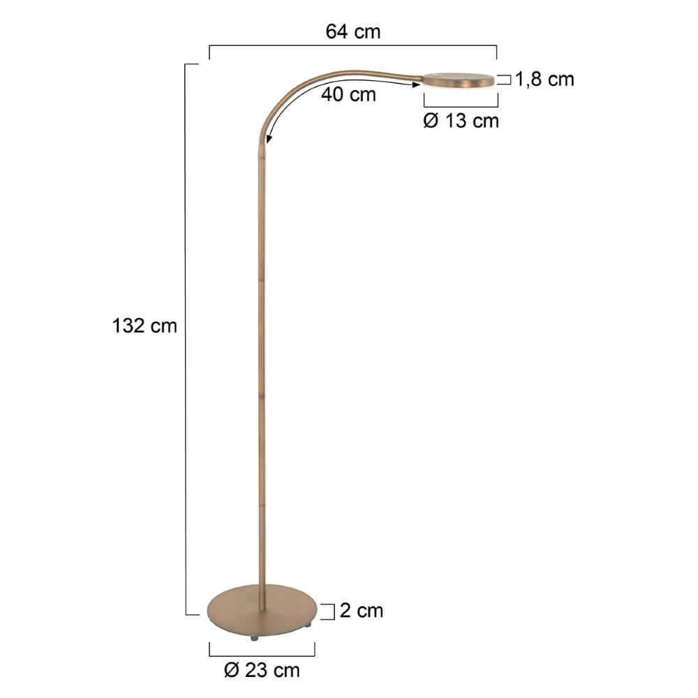 Lampe de lecture LED flexible Platu bronze Steinhauer 8712746151497