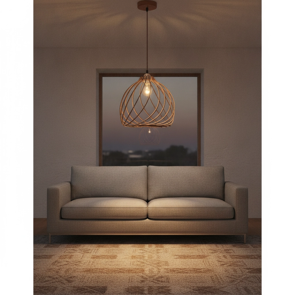 Suspension en bois Adana Ø 35cm