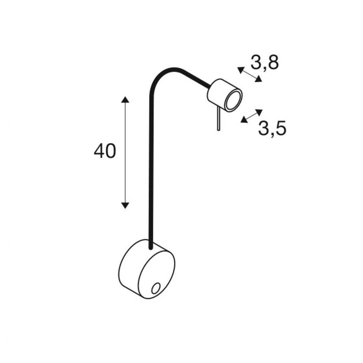 Lampe de lecture flexible Dio Flex noir SLV 4024163228329