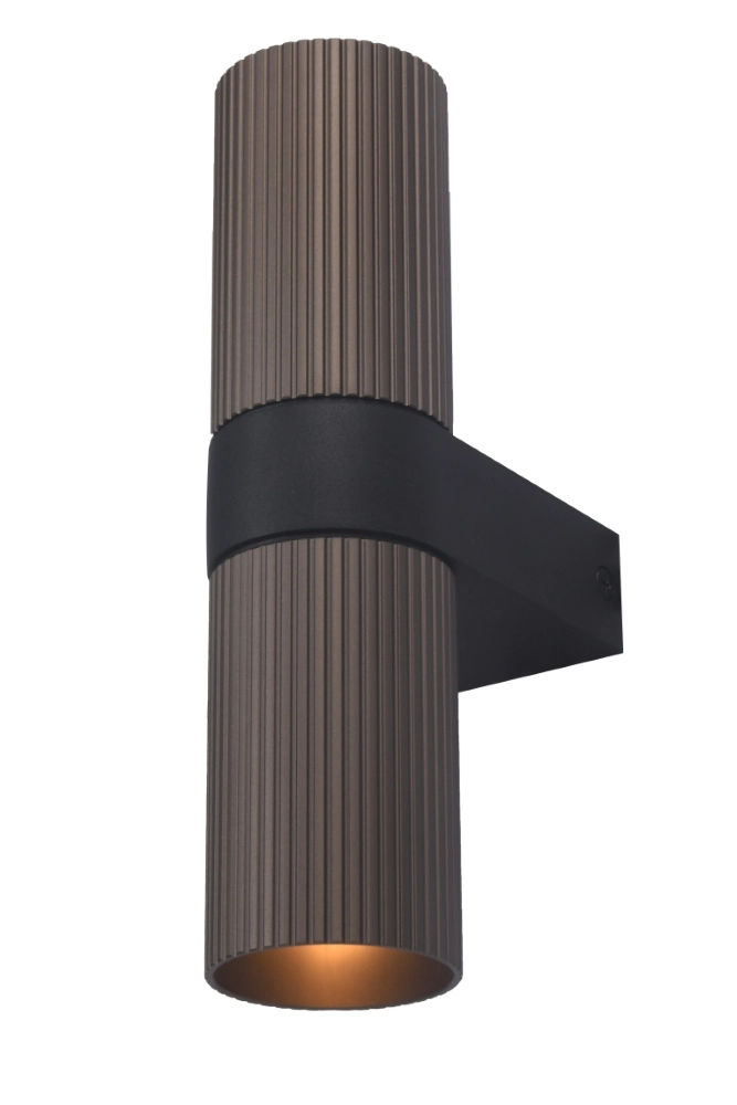 Nervures de points sur le mur Linea Brun avec noir