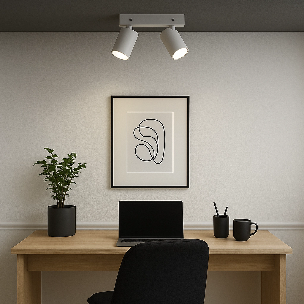 Spot en saillie blanc Mono 2 lumières inclinables Lyora 5903139781091