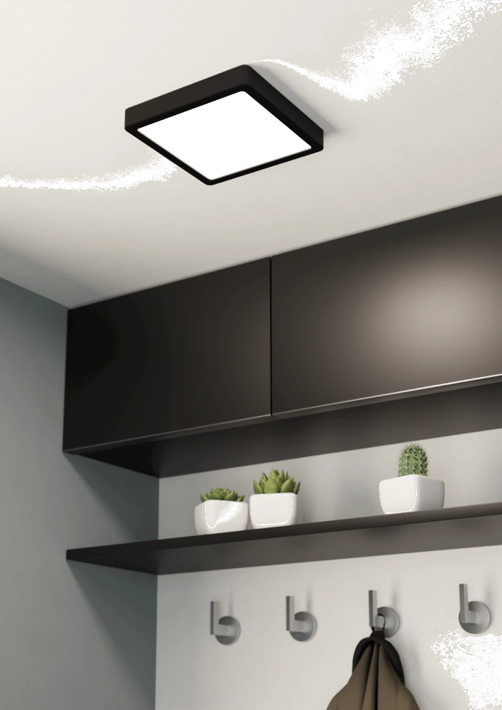 Lampe de salle de bain Fueva 5 IP44 - Noir - 21cm Eglo 9008606245277