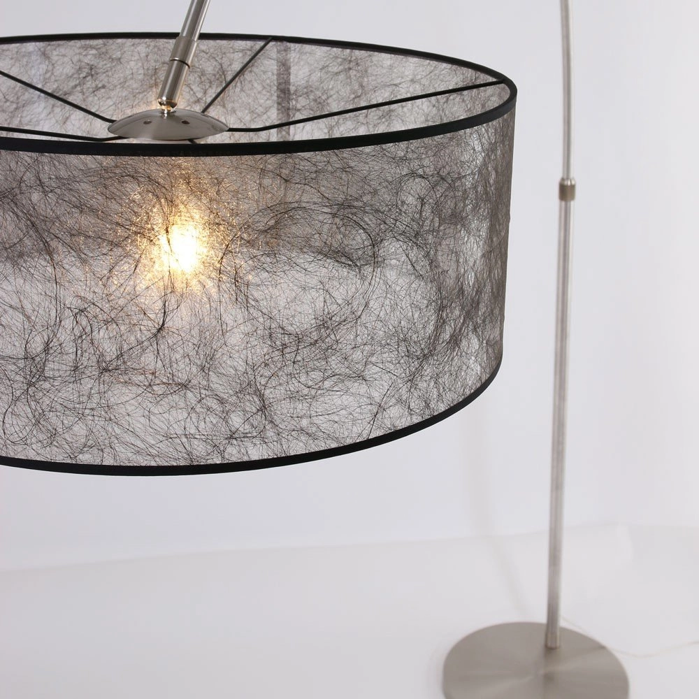 Lampe à arc Stresa Inox avec hotte sizoflor noir Steinhauer 8712746092912