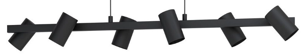 Lampe suspendue salle à manger Gatuela 1 6 lumières noir Eglo 9002759994648