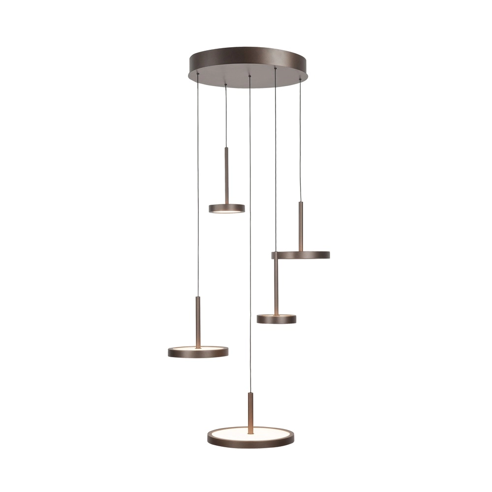Lampe suspendue élégante Falcon Round 5 - brun chocolat clair
