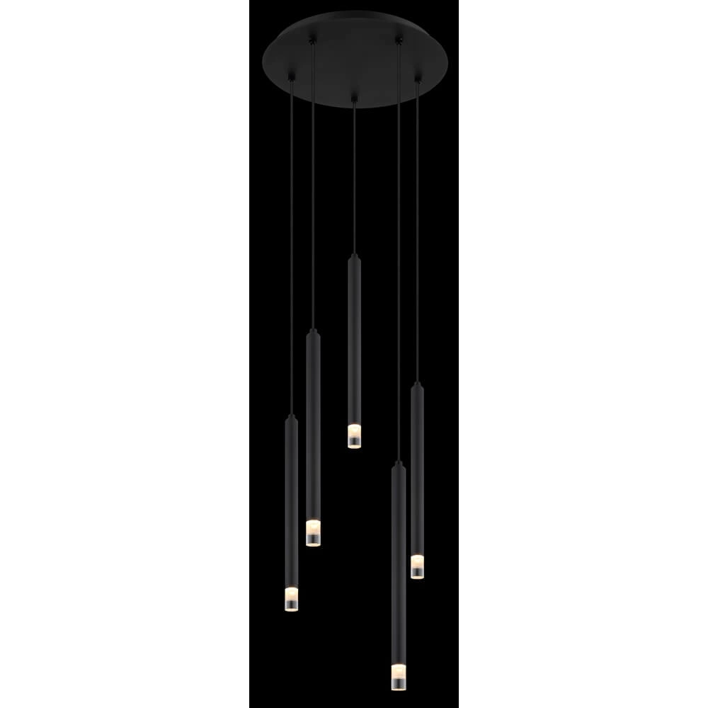 Suspension design Ryan 5 lumières noir Globo 9007371465286