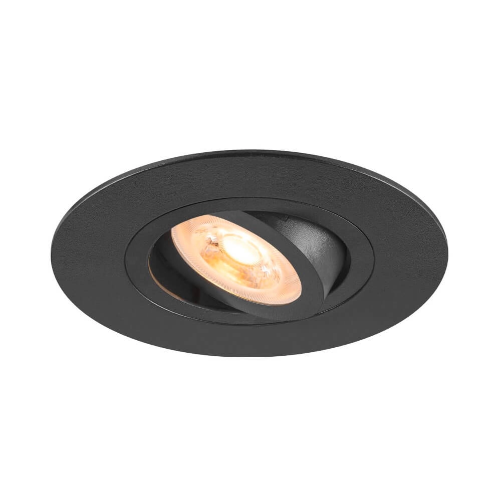Spot encastré New Tria 75 XL rond - noir - GU10