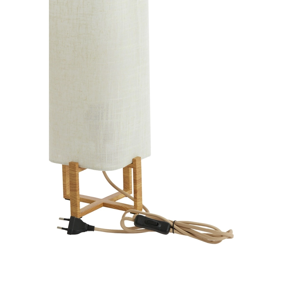 Lampe de table Wyn 39 cm - corde crème avec aspect bois Light & Living 8717807792541