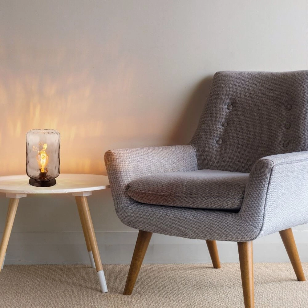 Lampe de table design Darina verre de fumée Globo 9007371449521