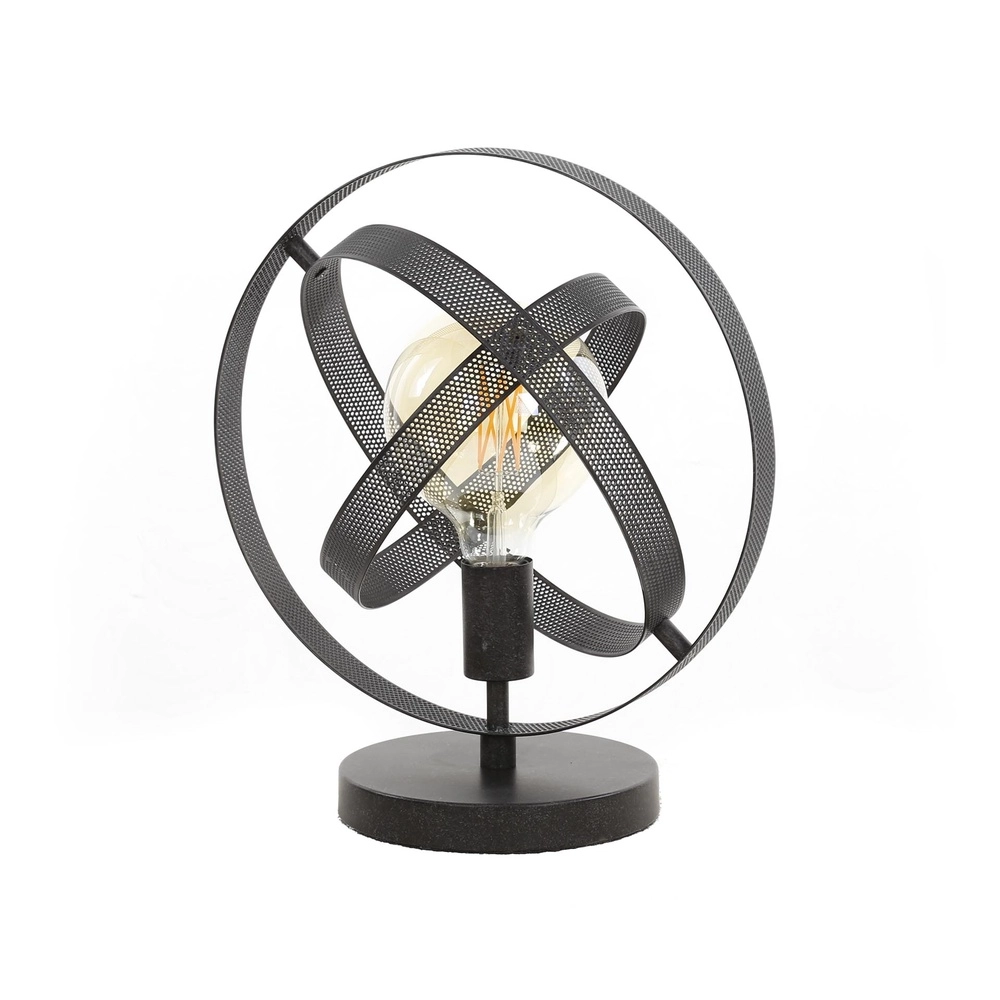 Lampe de table à sphère noire Cosmos Ø 28cm Lyora 8716803513396