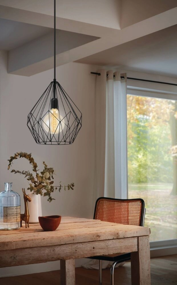 Lampe à suspension Carlton noir Eglo 9002759492571