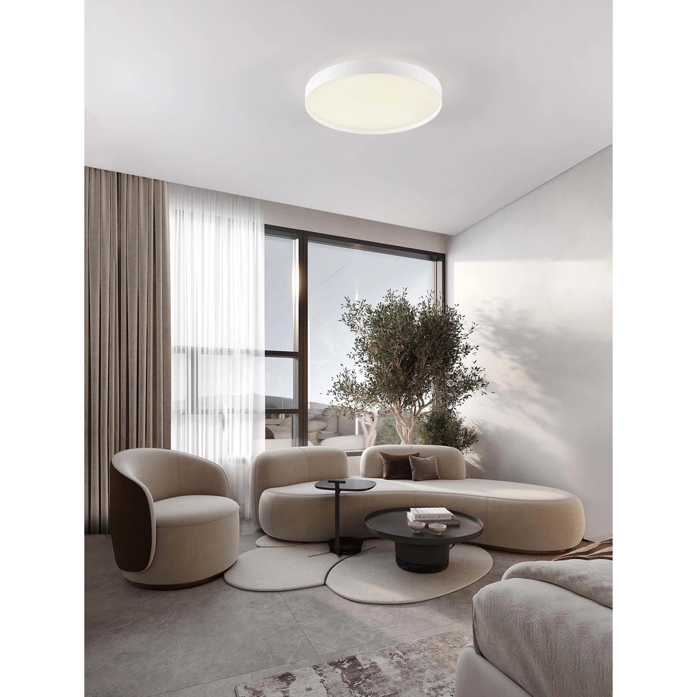 Plafonnier Roi blanc Ø 50cm Lyora 5212017448958