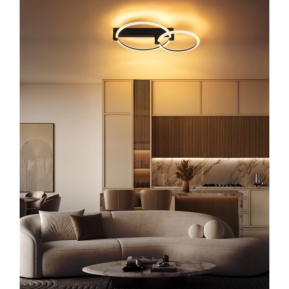 Lampe de plafond noire Fletcher Conception Globo 9007371589289
