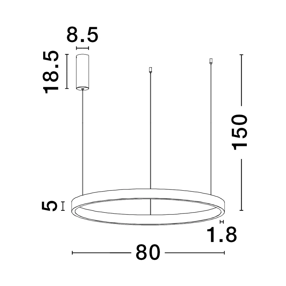 Suspension dorée Elowen design Ø 80cm Lyora 5212017439109