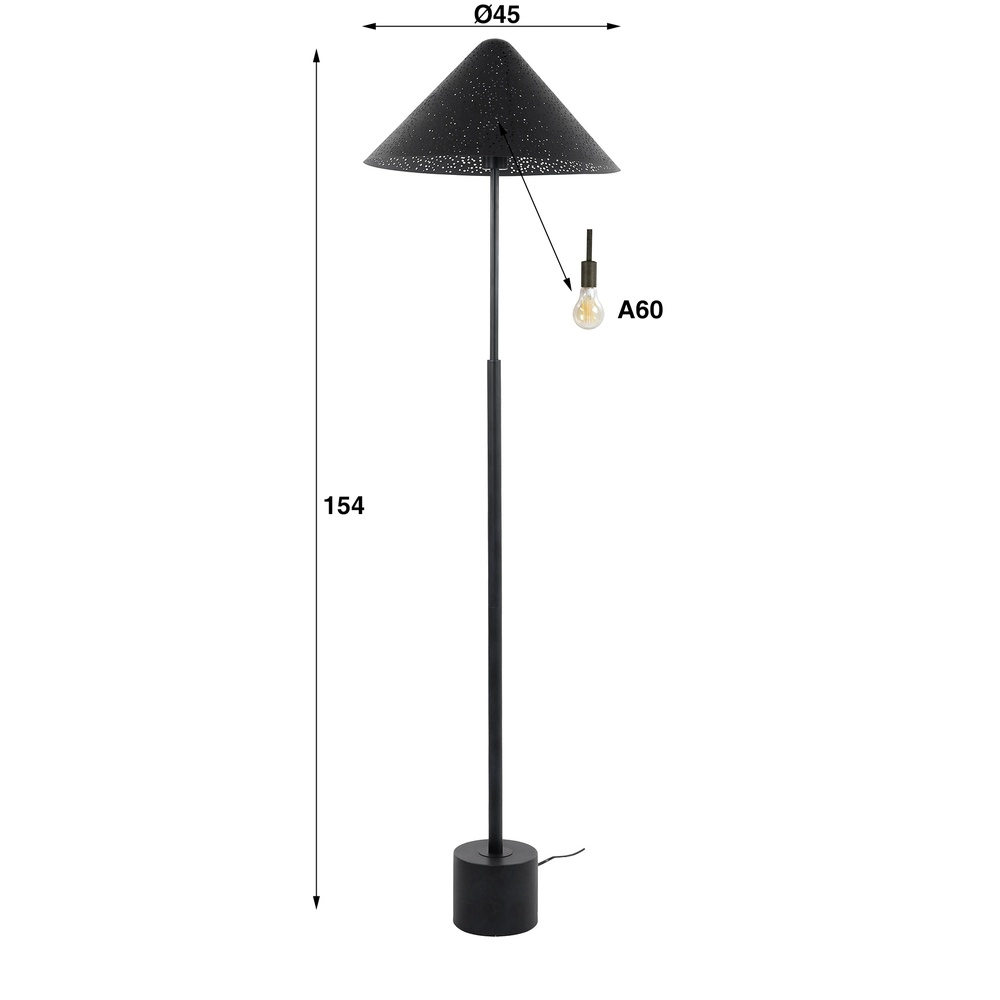 Lampe au sol au charbon Kosmos Ø 45cm Lyora 8716803511569