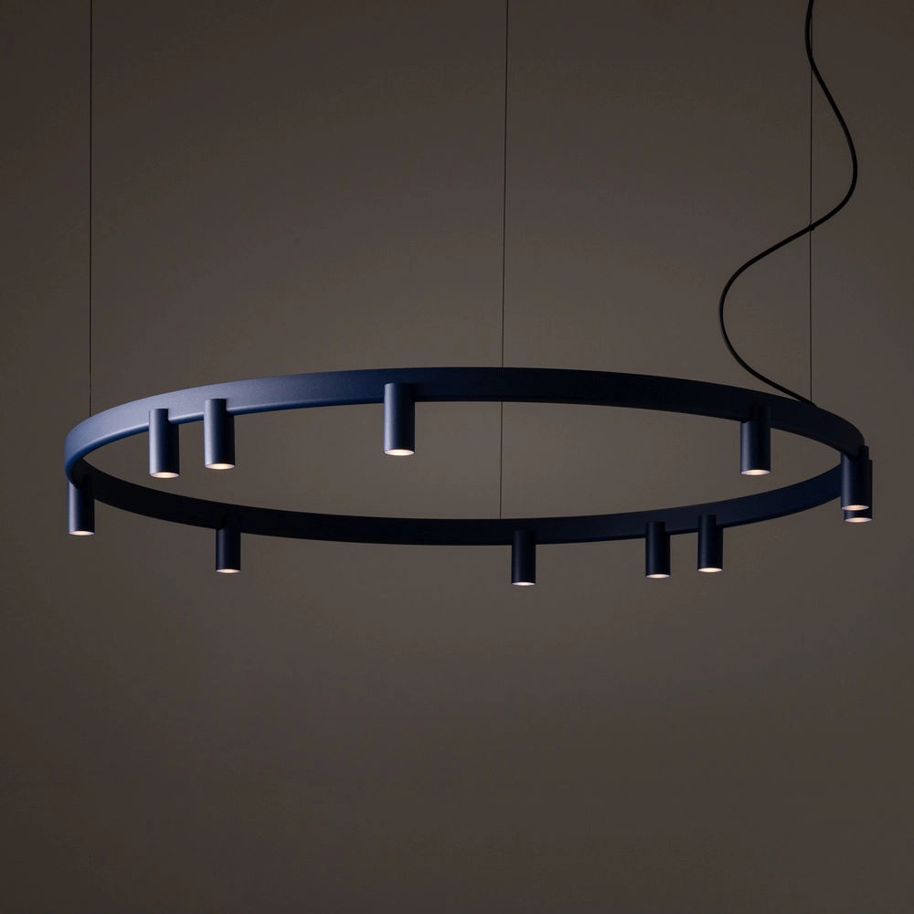 Lampe pendante de conception Fourty bleu marine Ø 116cm Lyora 5903139122863