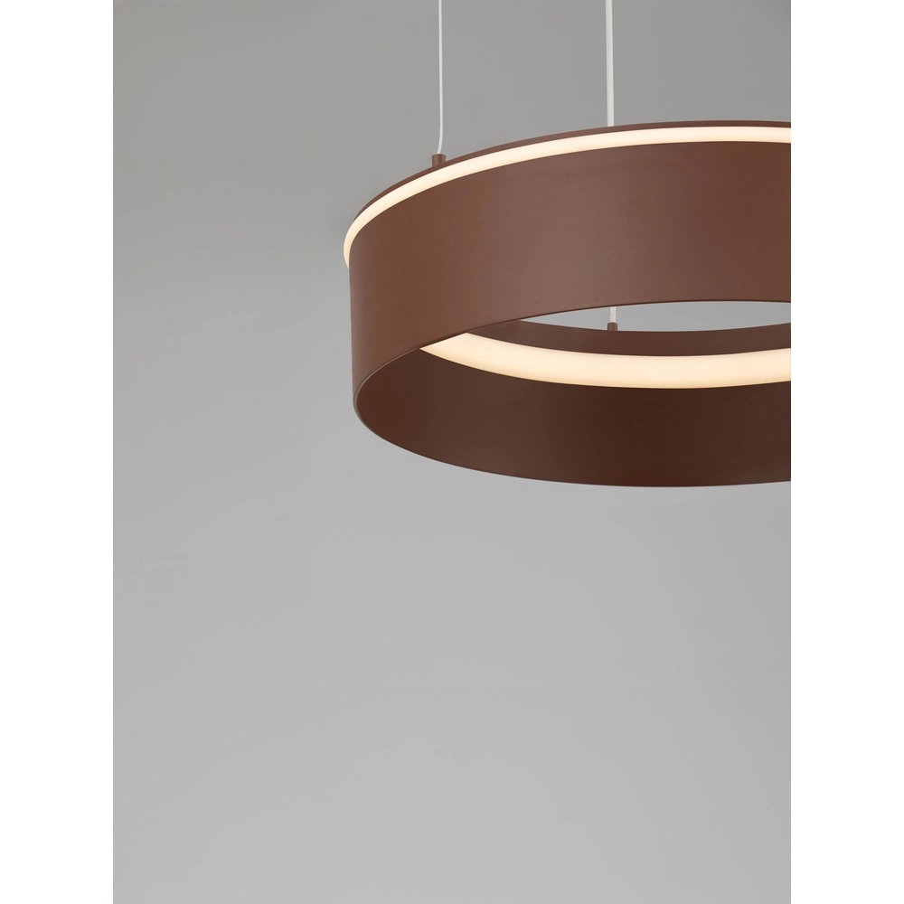 Lampe pendante moderne Olivia marron Ø 40 cm Lyora 5212017494238