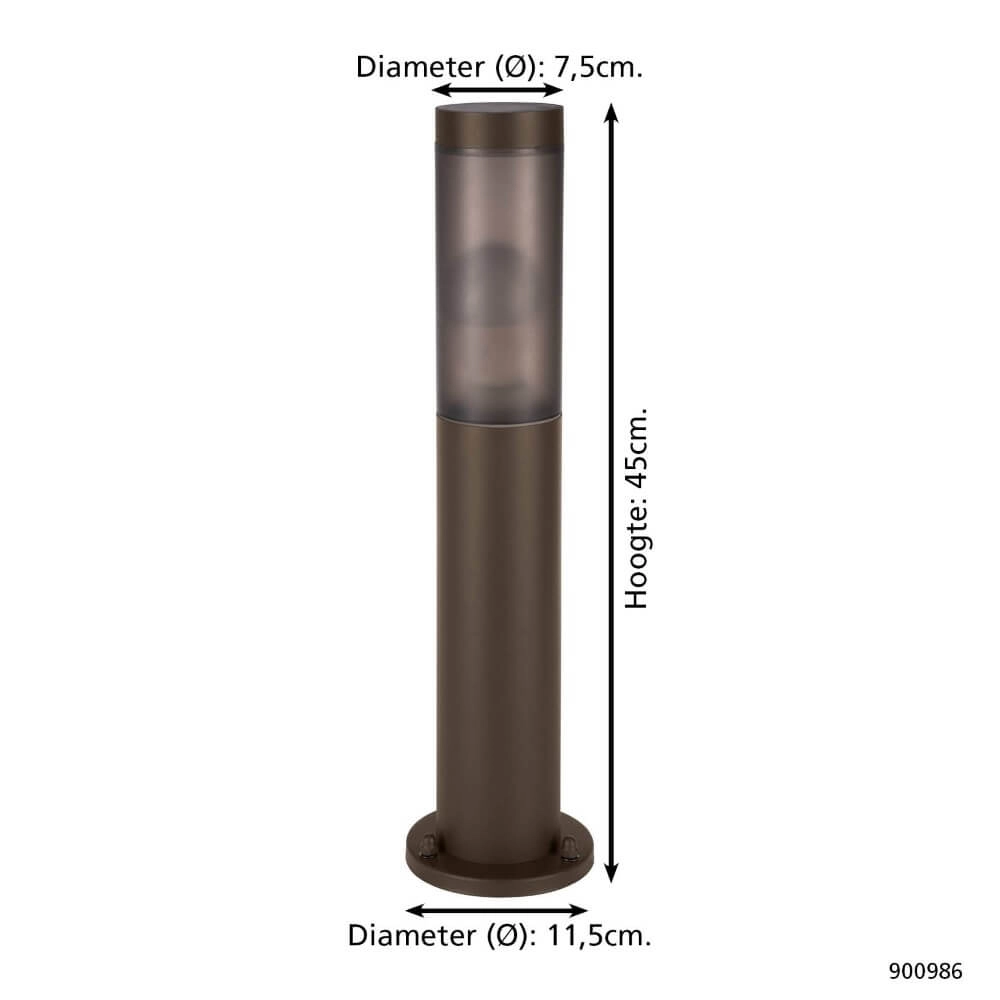 Lampe sur pied Helsinki 45cm marron rouille Eglo 9008606298167