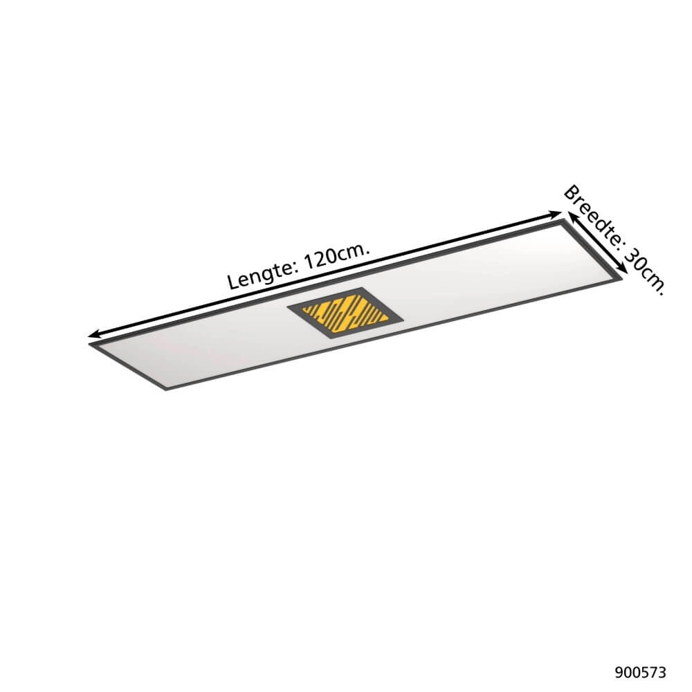 Plafonnier LED noir Bordonara 120x30 Eglo 9008606244744
