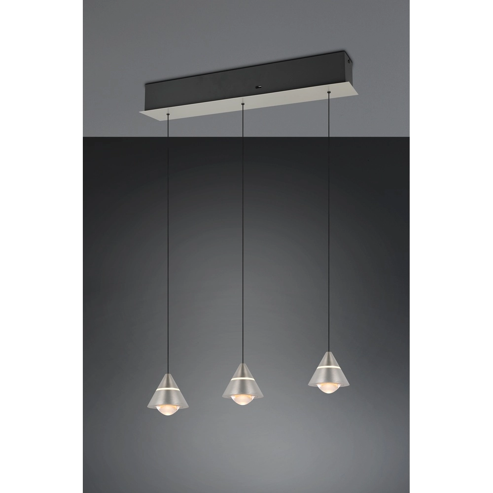 Suspension design Romeo Nickel 3 lumières Trio 4017807667783