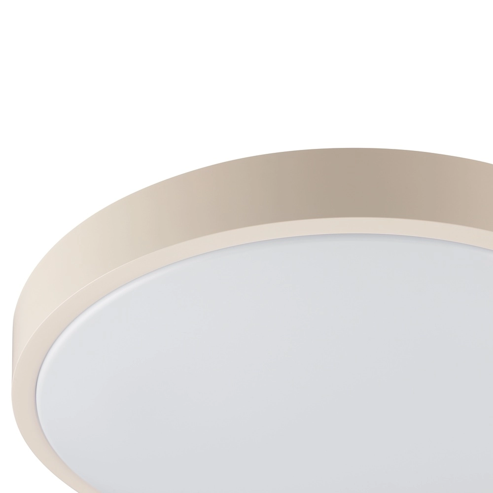 Éclairage de plafond Solistra brun sable avec Ø blanc 34,5 cm Brilliant 4004353477614