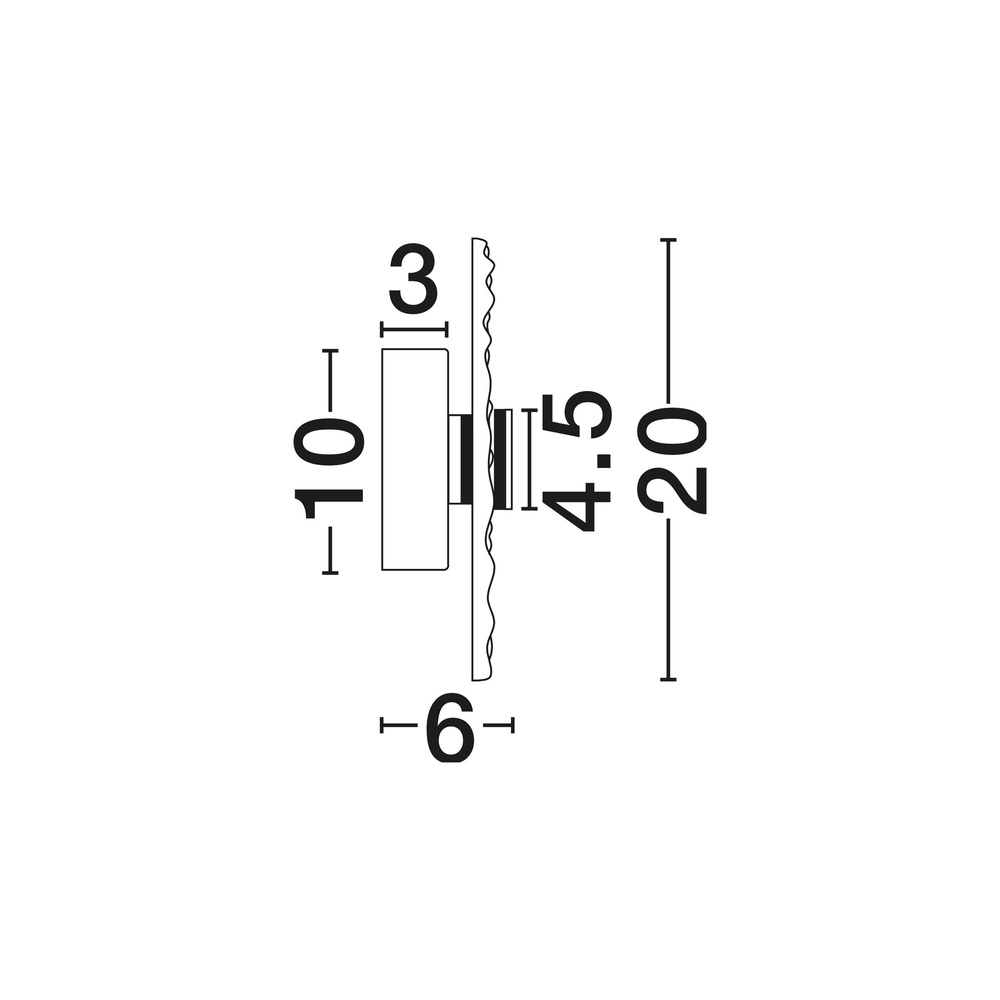 Lampe murale Delion Chrome avec verre Lyora 5212063503359