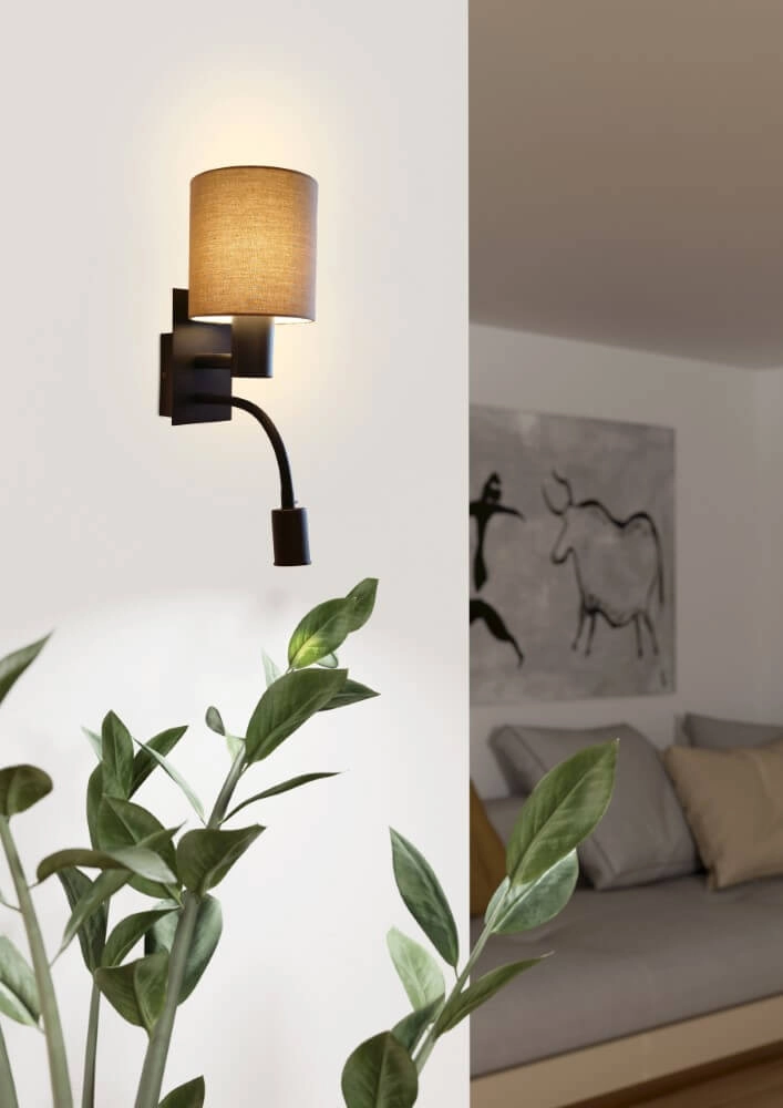 Lampe de chevet avec lampe de lecture Pasteri Eglo 9008606251728