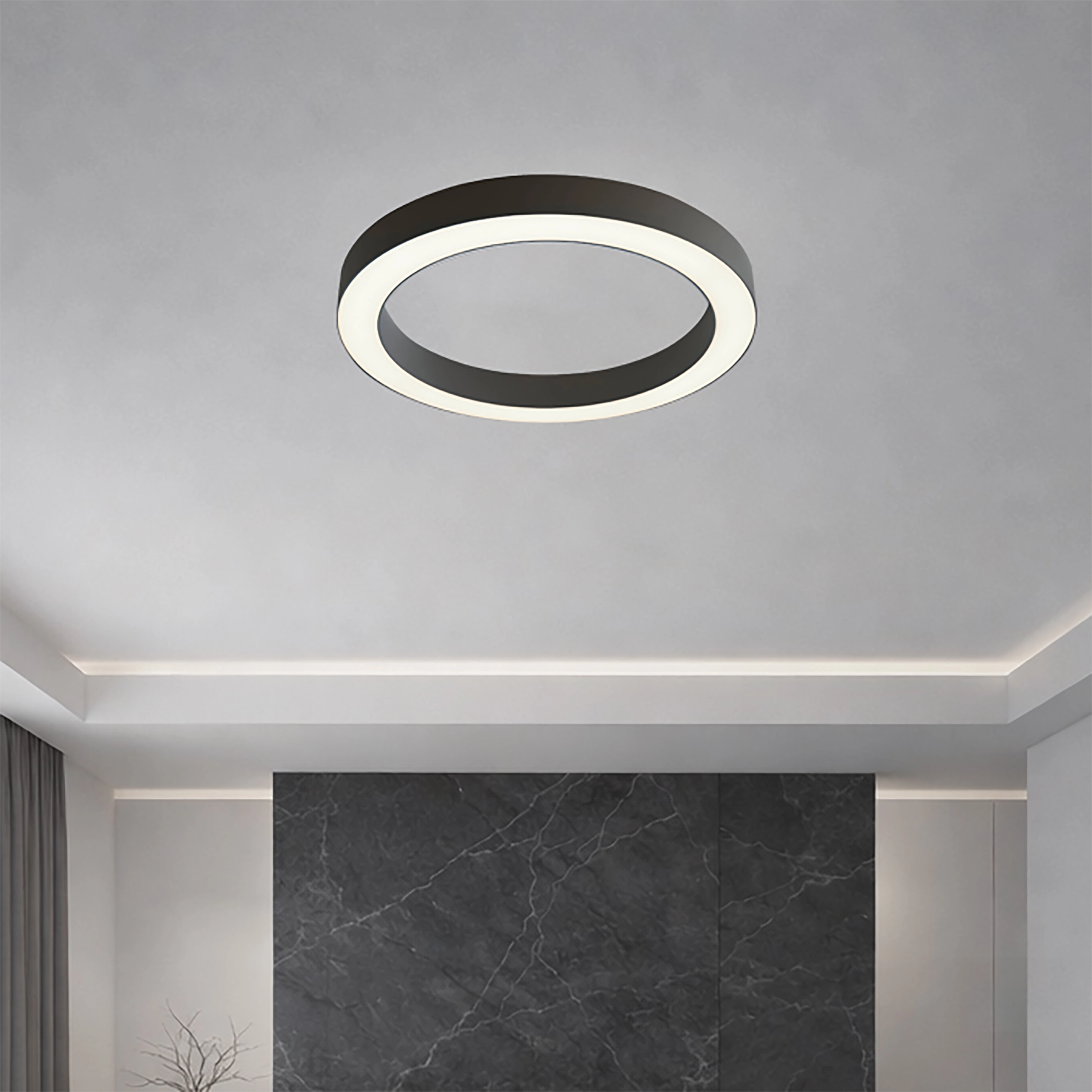 Lampe de plafond à design Hey-lo noir Ø 60 cm Lyora 5053423315164