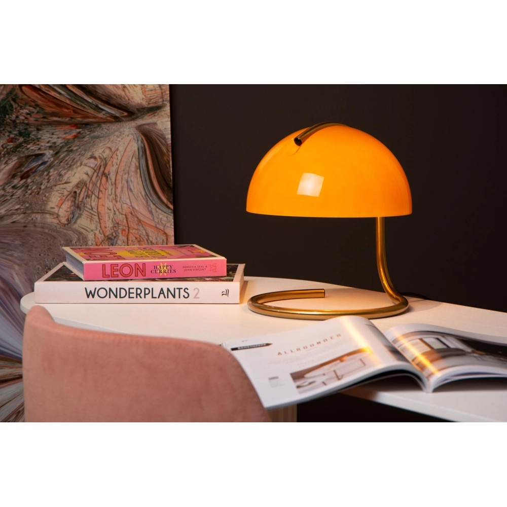 Lampe de table classique Cato orange Lucide 5411212460875