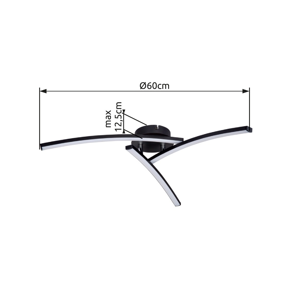 Lampe de plafond à design Tansy I Noir Globo 9007371401604