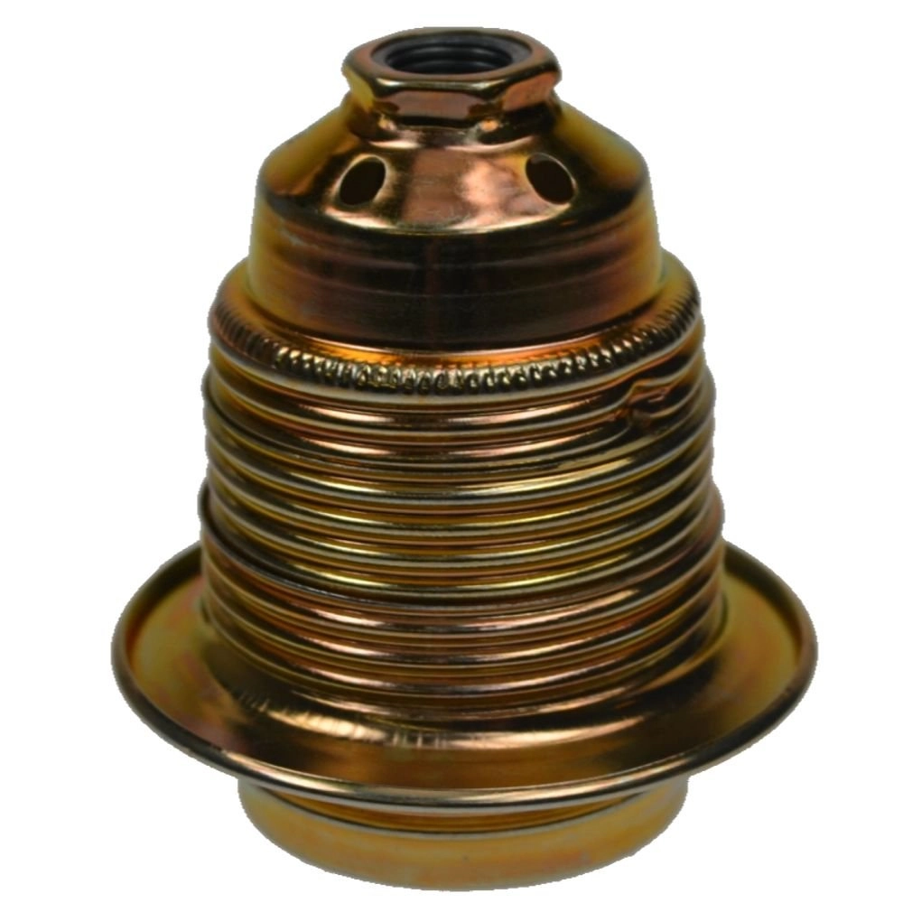 Support de lampe E27 - Base en laiton avec 2 anneaux