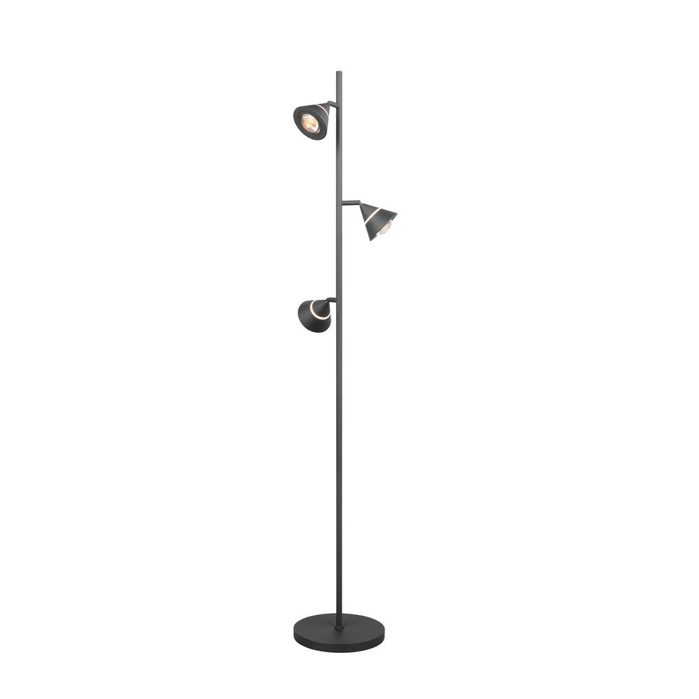 Lampadaire Romeo noir Trio 4017807675399