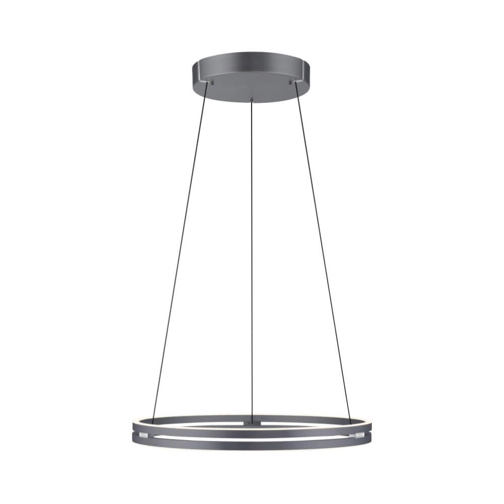 Lampe suspendue élégante Pure E-Loop gris Ø 70cm Paul Neuhaus 4012248372289