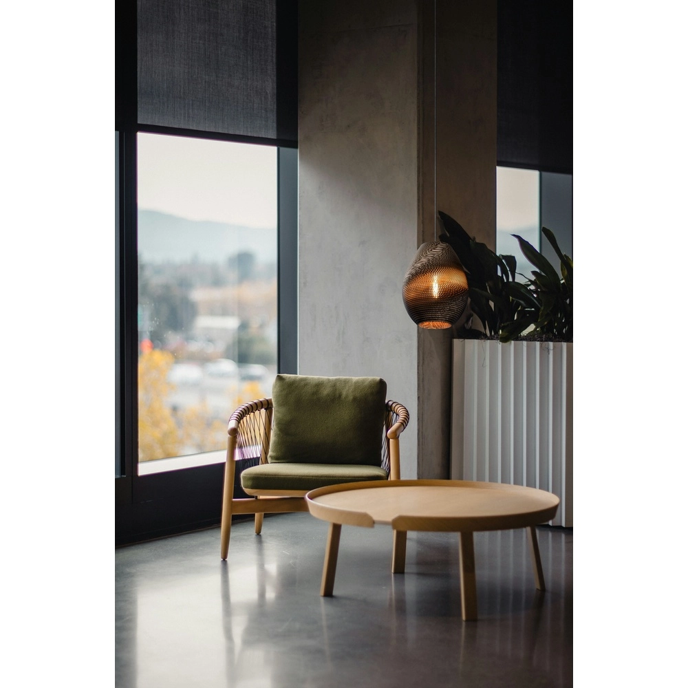 Lampe suspendue à une seule lumière Carta Pineapple Cacao papier Ø 29cm Masterlight 8718121437552