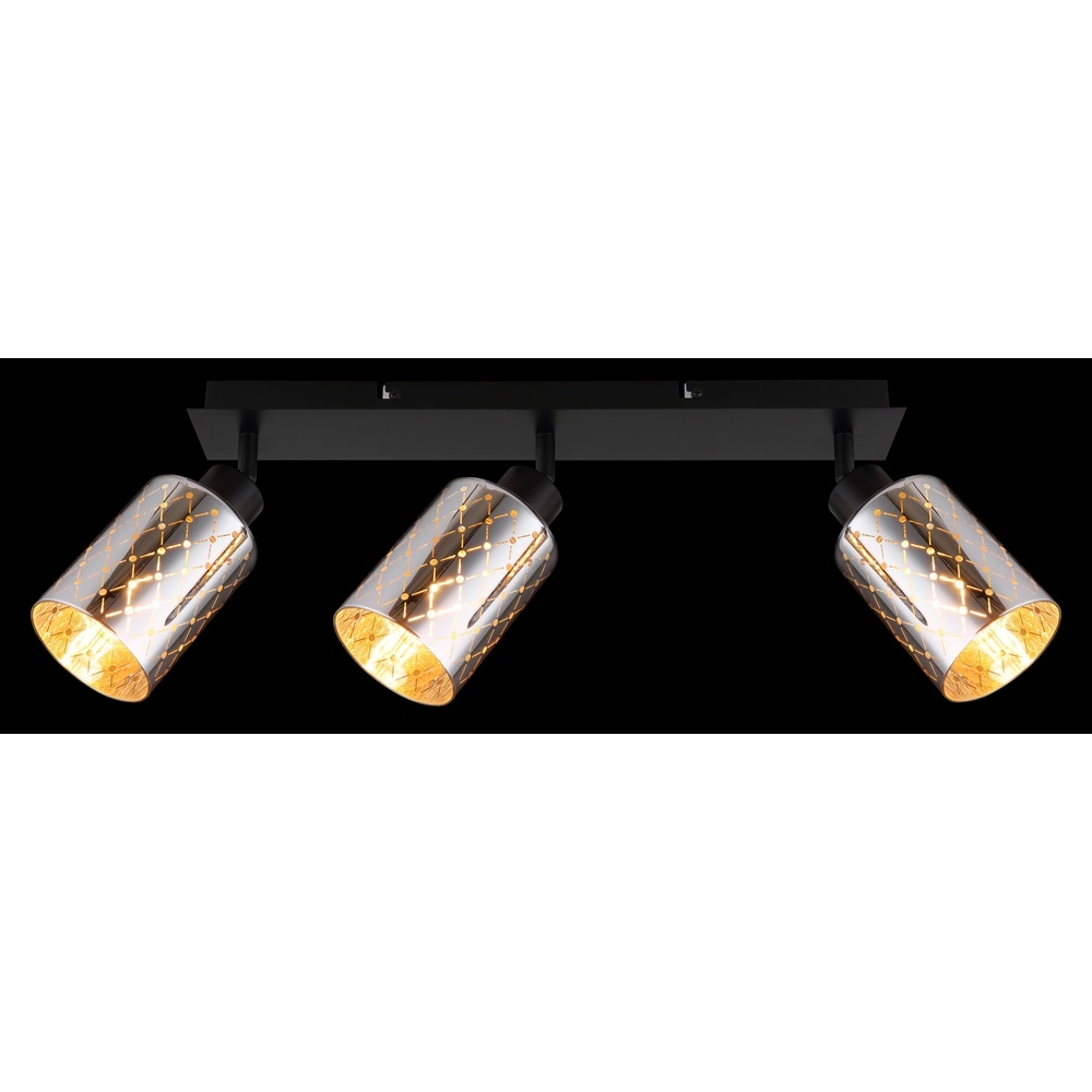 Lampe de plafond à design Alonso Noir à 3 lumières Globo 9007371569250