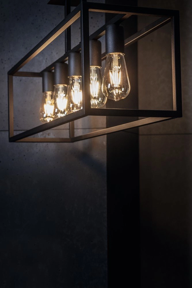 Lampe suspendue Crate 5 lumières noir Lyora 5903139904797