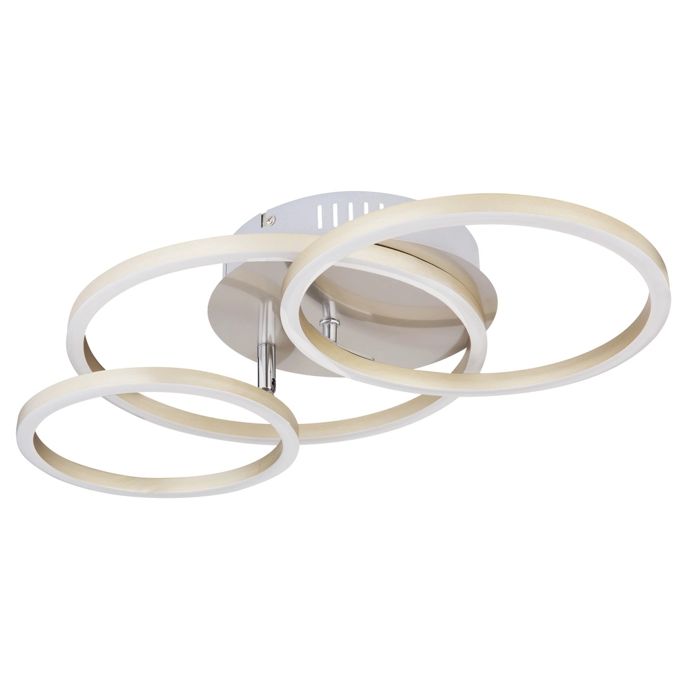 Lampe de plafond moderne Kendy 3 anneaux en nickel Globo 9007371407743