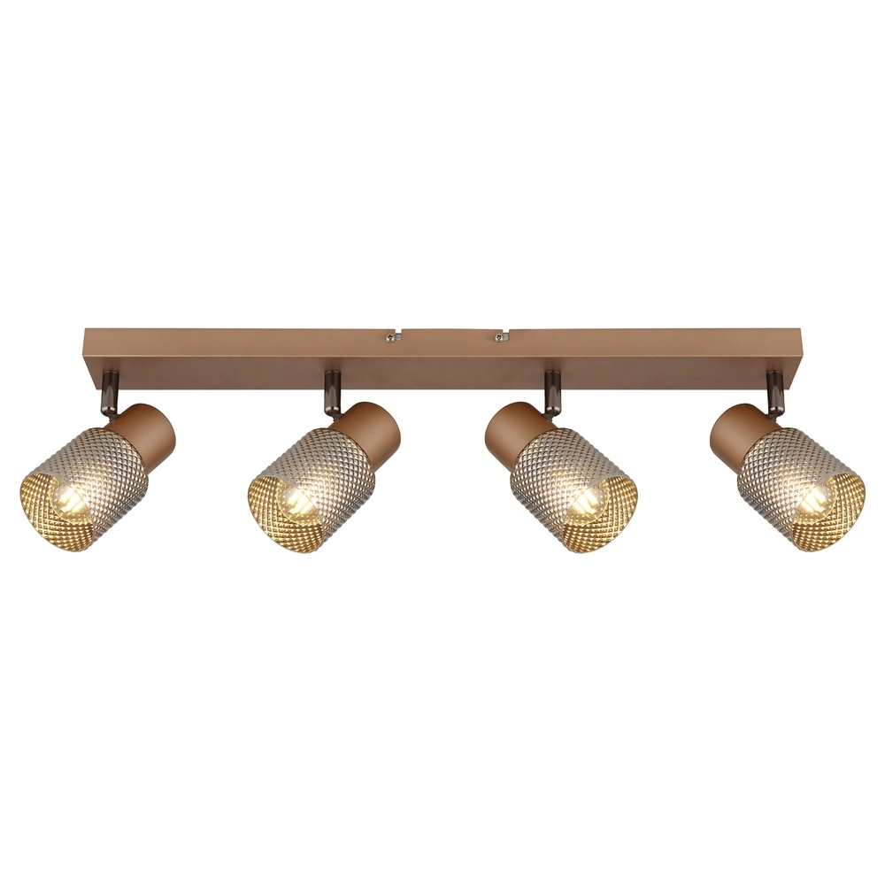 Lampe de plafond Satella Café marron 4 clairs Globo 9007371465576