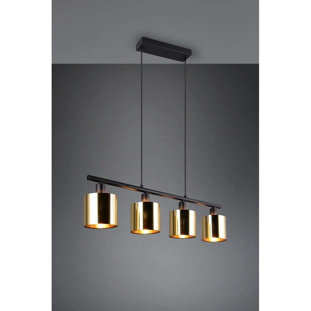 Suspension Jason noir avec or 3 lumières Trio 4017807641165