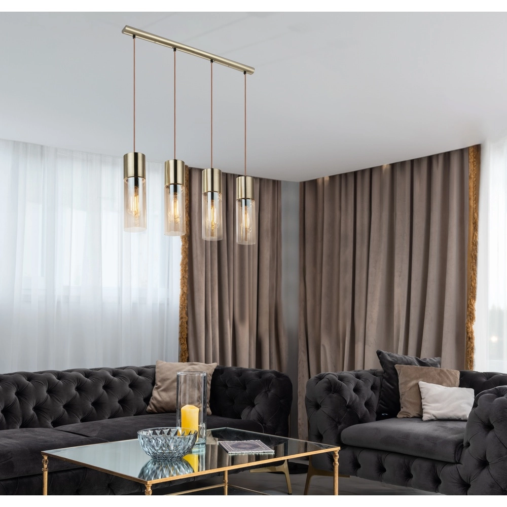 Lampe suspendue à 4 lumières Annika Conception en or Globo 9007371370214