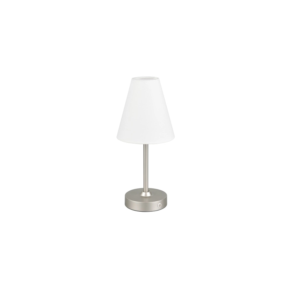 Lampe de table Kenny nickel avec capuchon blanc Trio 4017807655032