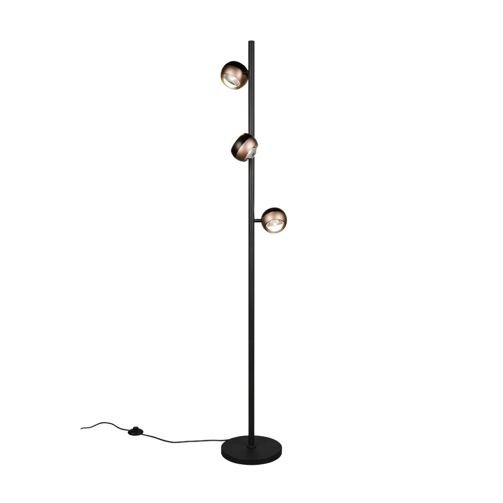Lampadaire de conception Orbit Noir Trio 4017807619065