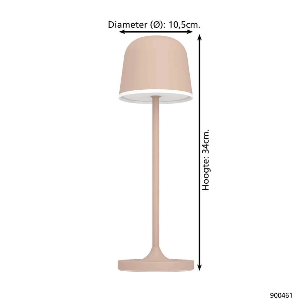 Lampe d'extérieur rechargeable Mannera brun sable Eglo 9008606243983