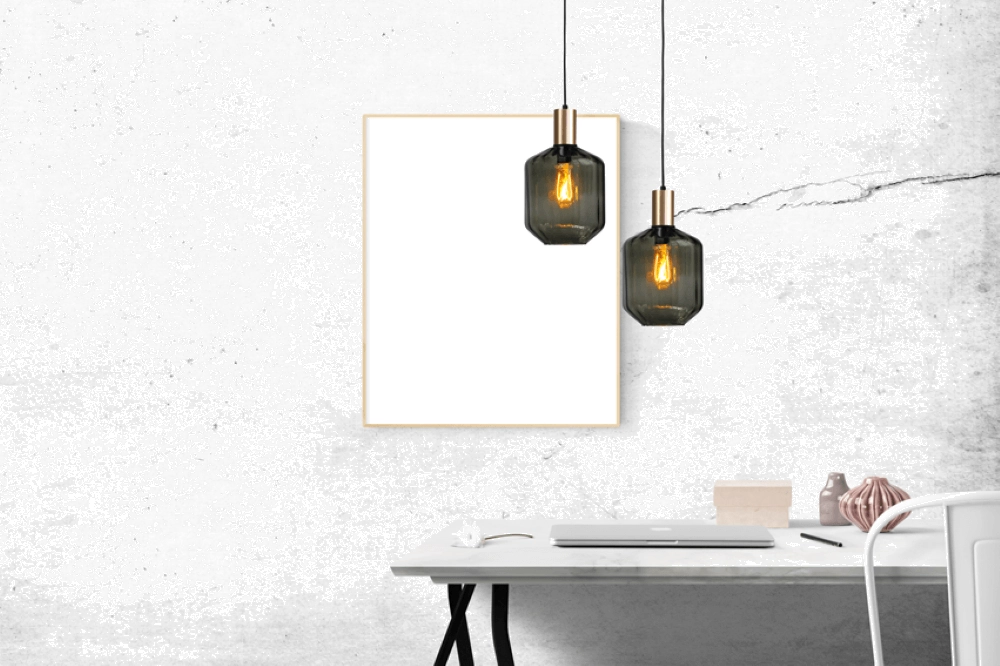 Lampe suspendue dorée Porto avec verre vert Jagger - Ø 19cm Masterlight 8718121269221