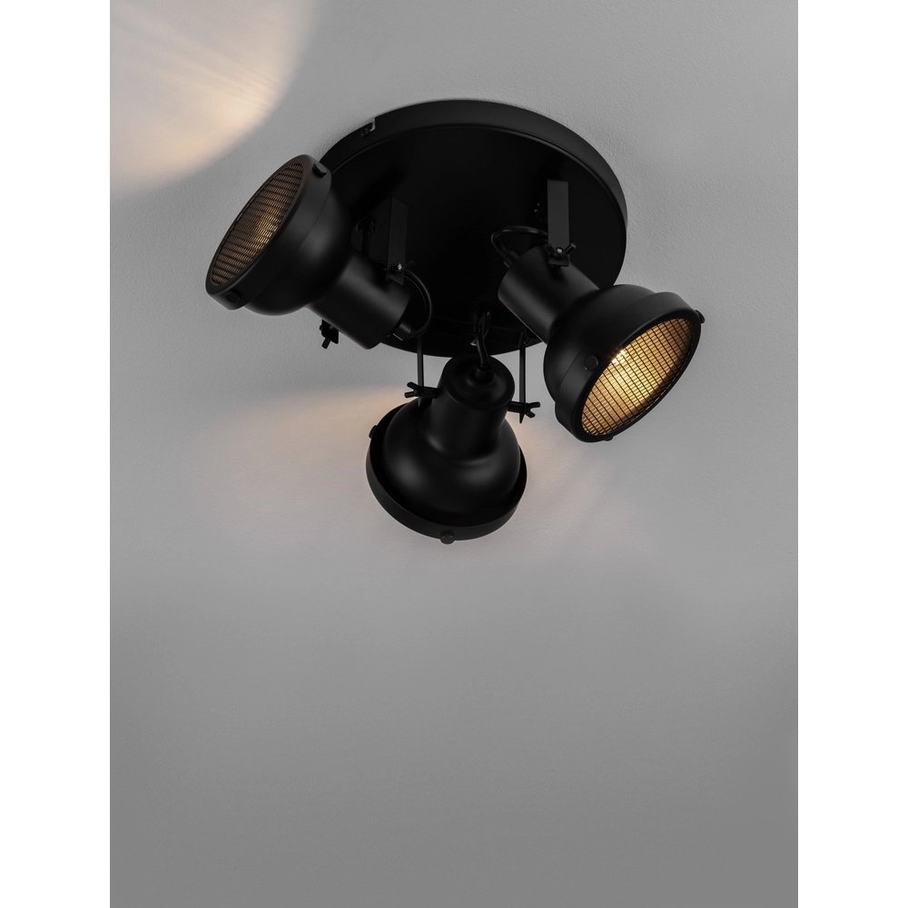 Plafonnier Ruvi 3 lumières noir Lyora 5212017446374