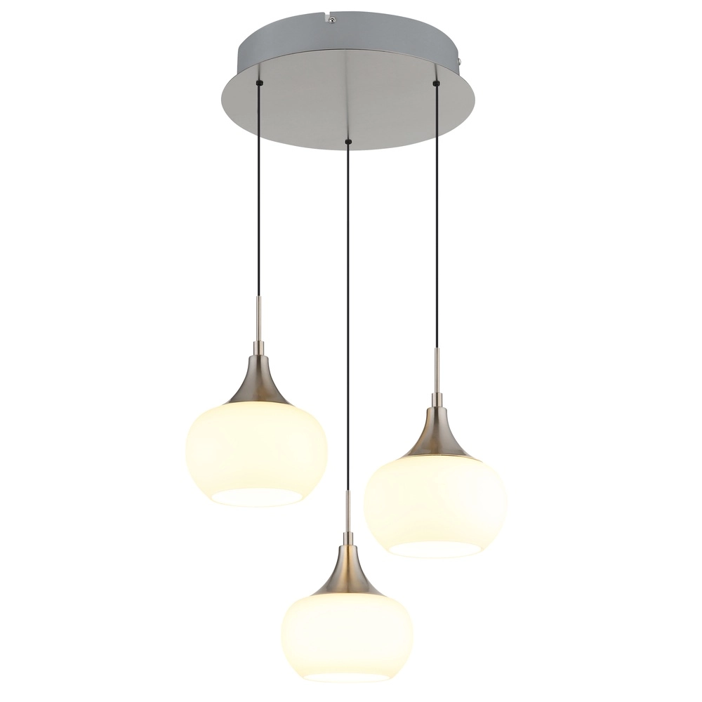 Lampe pendante de conception Lui Nickel 3-léger