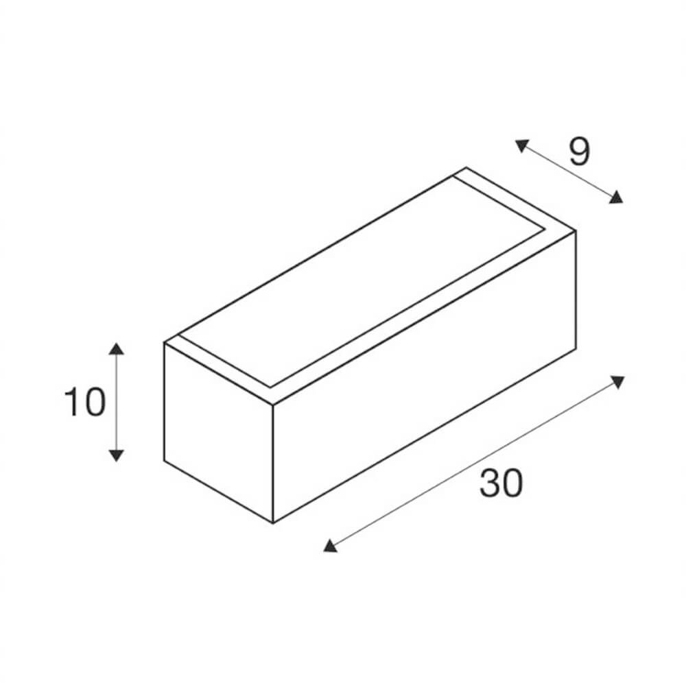 Applique en aluminium Chrombo 30 cm - 1x LED SLV 4024163234849