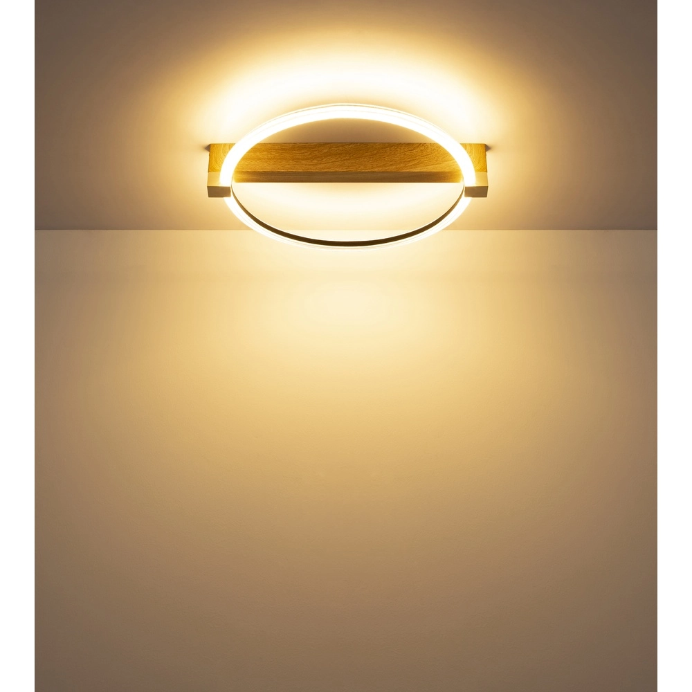 Lampe de plafond Fletcher Conception du bois Globo 9007371586288