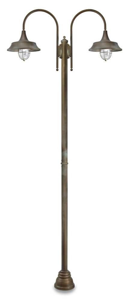 Lampe sur pied Atelier L - laiton vieilli 2 lumières Lampe sur pied Atelier L - laiton vieilli 2 lumières