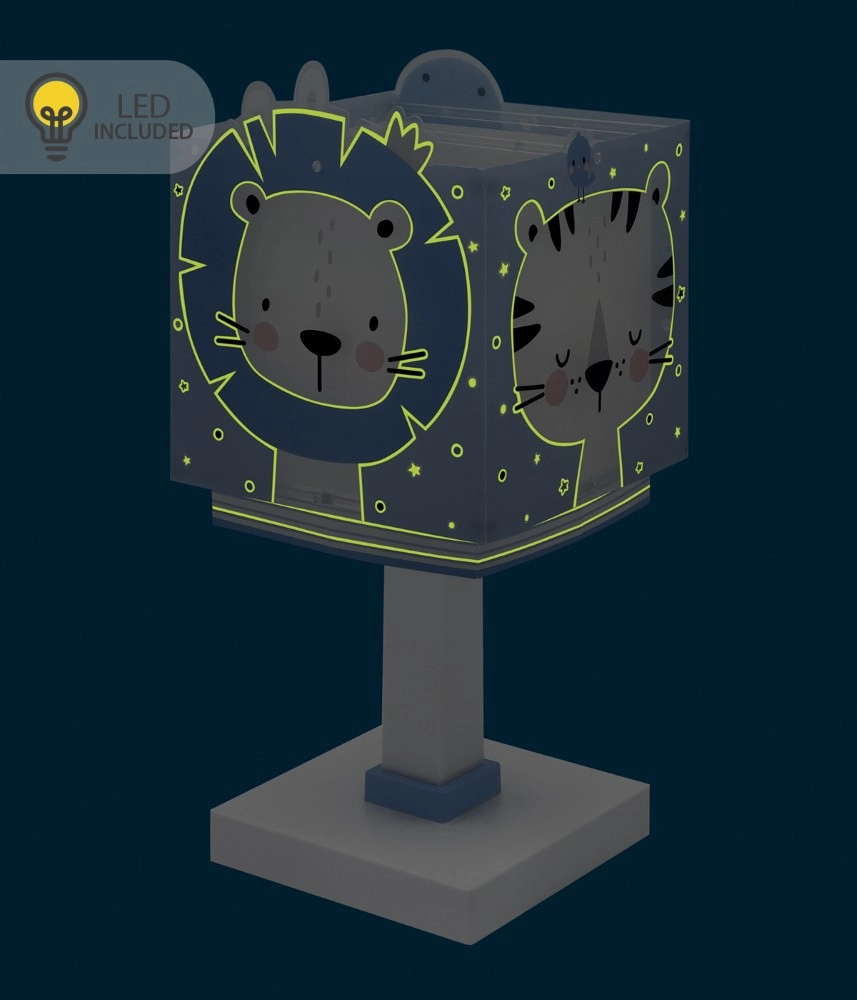 Lampe de table pour chambre d’enfant Baby Jungle bleu Dalber 8420406002408